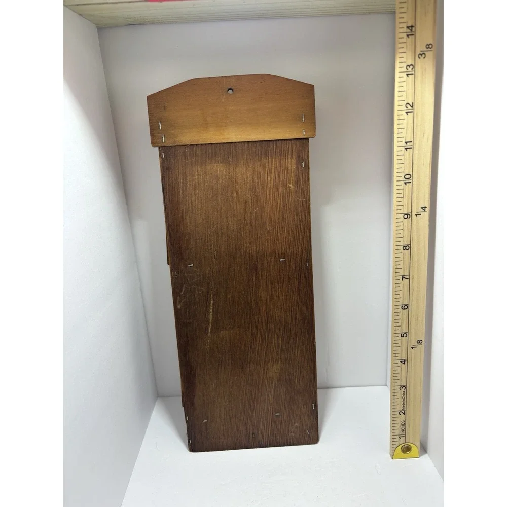 Vintage Wood, Wall Hanging Letter Holder, Office‎ MAIL HOLDER Junk Mail